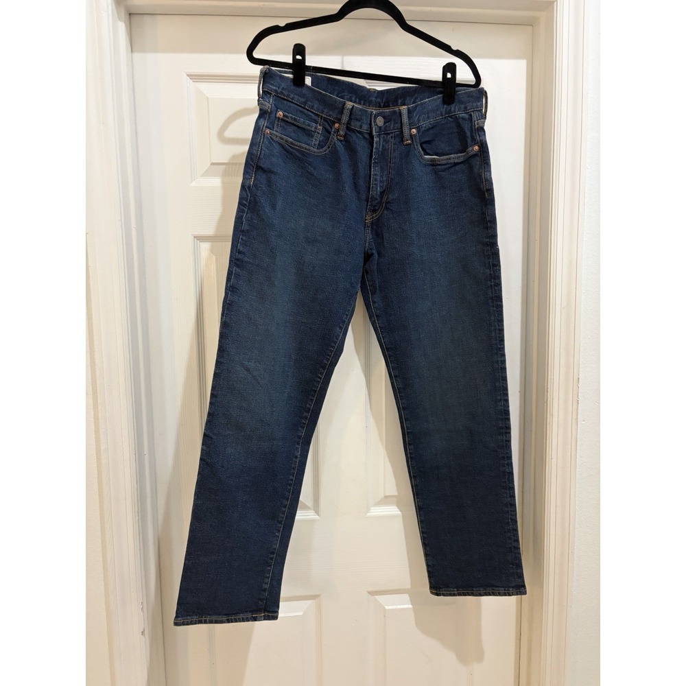 GAP Men's Straight Leg Jeans 33x30 Dark Wash Classic Denim